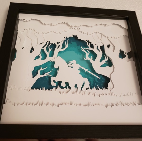 FRAMED Legend of Zelda Majora's Mask - paper cut art