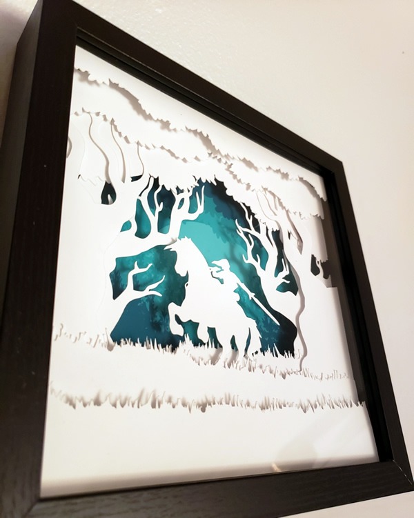 FRAMED Legend of Zelda Majora's Mask - paper cut art