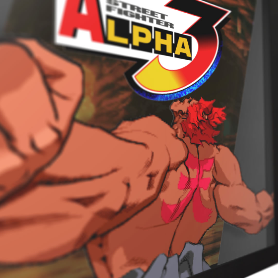 Street Fighter Alpha 2 (Evil Ryu vs. Shin Akuma) - 3D Shadow Box Frame (9  x 9)