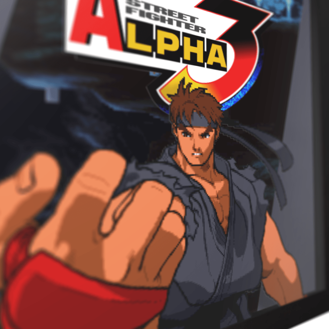 Street Fighter Alpha 2 (Evil Ryu vs. Shin Akuma) - 3D Shadow Box Frame (9  x 9)