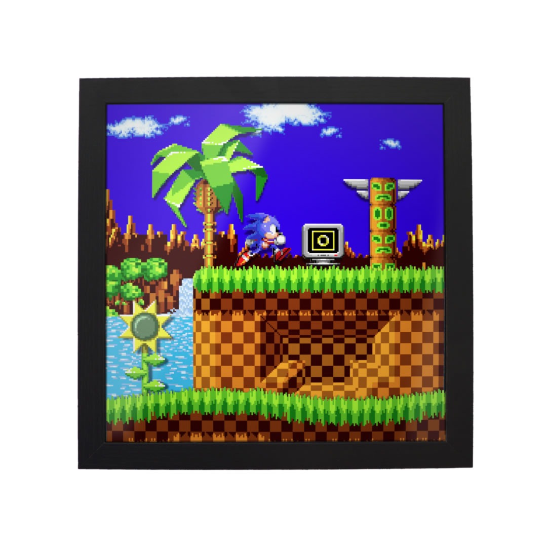 green hill zone background sprites - Google Search  Sonic birthday  parties, Retro gaming, Sonic and shadow