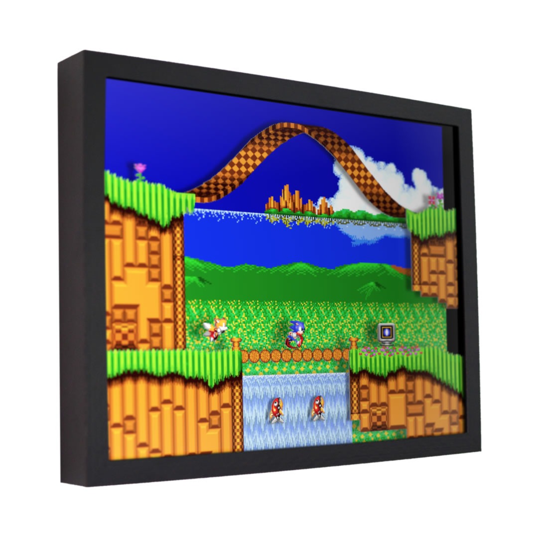 I made this Sonic Green Hill Zone Diorama come alive in 3D, do you like it  ? :D Who wants to play old sonic games ? : r/gaming