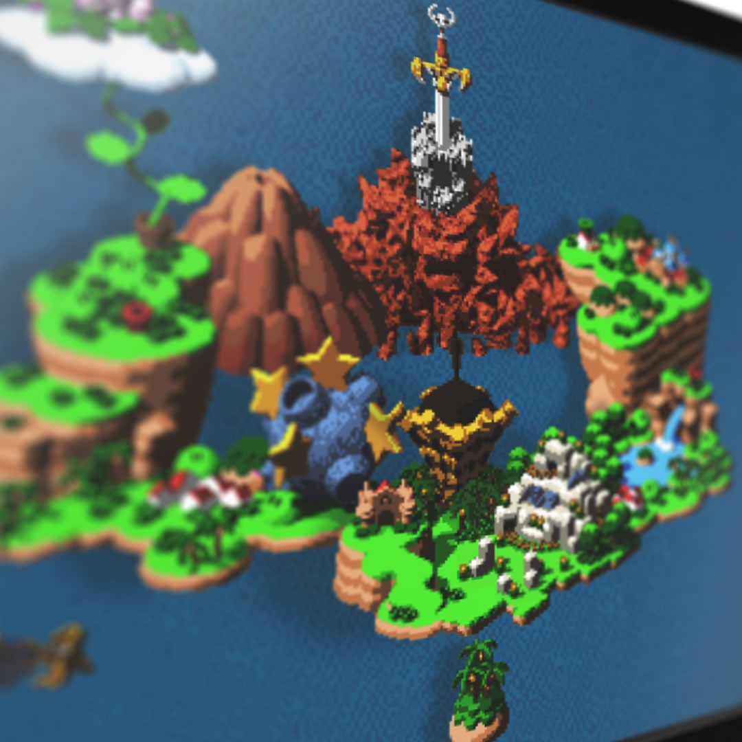 Super Mario RPG World Map Retro Games Crafts   Mario Rpg Map 4 